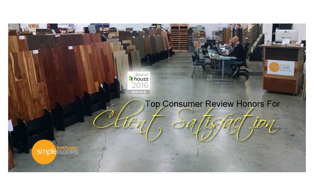 Client Satisfaction award Simple Floors PDX