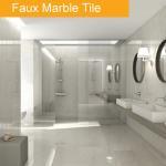 Faux Marble Tile Trend - Bathroom tile