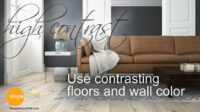 Use Contrasting Hardwood Floors and Wall Color