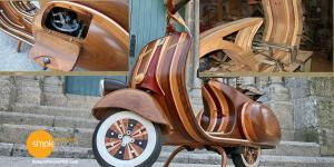 Amazing solid wood scooter