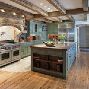Using reclaimed hardwood floors in a farmhouse kitchen redesign