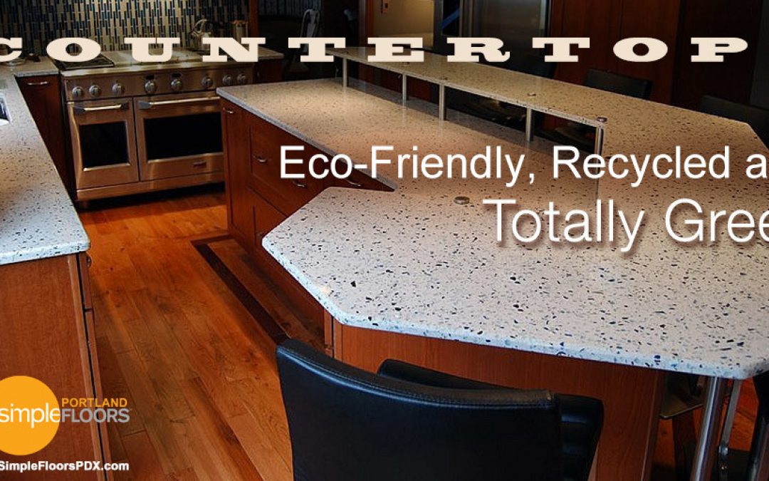 Themosteco friendly, durable recycled glass countertops in Portland