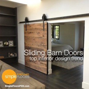 Sliding barn doors are the top home design trend