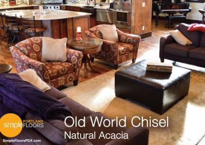 Natural Acacia wood floors in Portland
