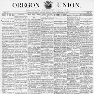 Original newspaper article about the Oregon State flower