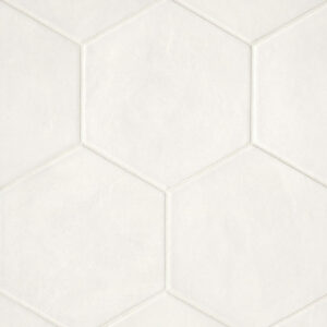 Bedrosians Allora Solid White 8.5" x 10" Hexagon Porcelain Tile