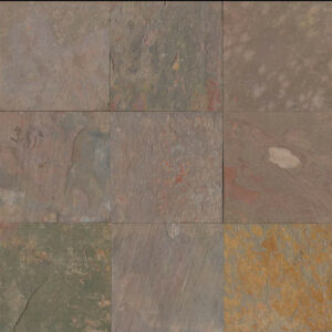 Bedrosians Rajah Multicolor 12" x 12" Slate Floor Tile