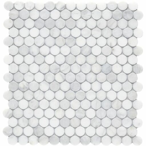 Arizona Tile – CS – Bianco Venatino Penny Round